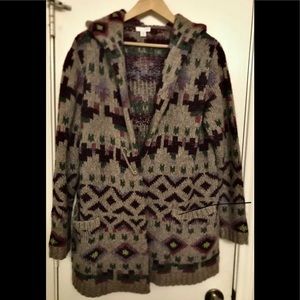 J Jill Aztec Lenox Duster Cardigan